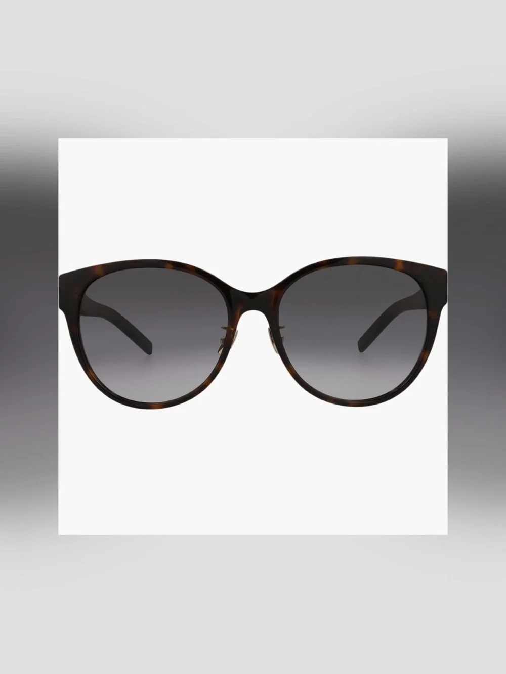 Saint Laurent 57mm Tortoiseshell Round Gradient Sunglasses with Gold Accent
